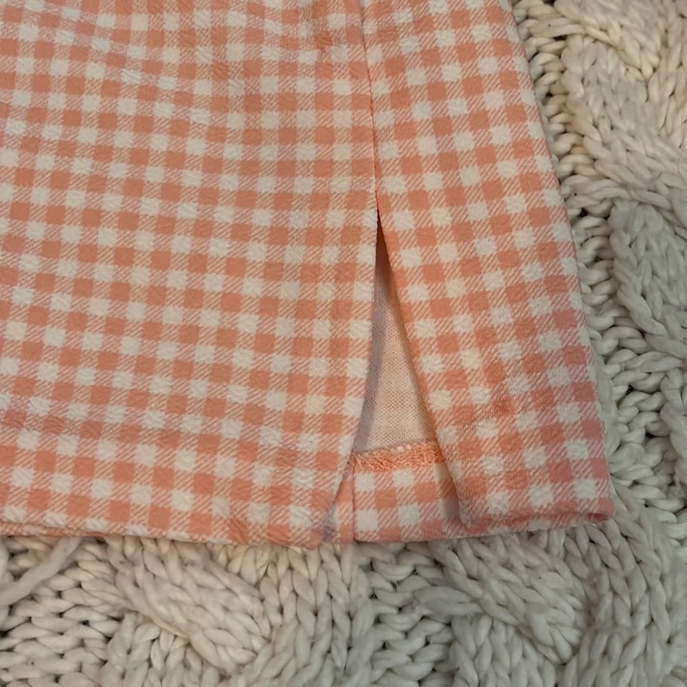 H&M Women’s Pink Gingham Mini Skirt - Picture 3 of 5